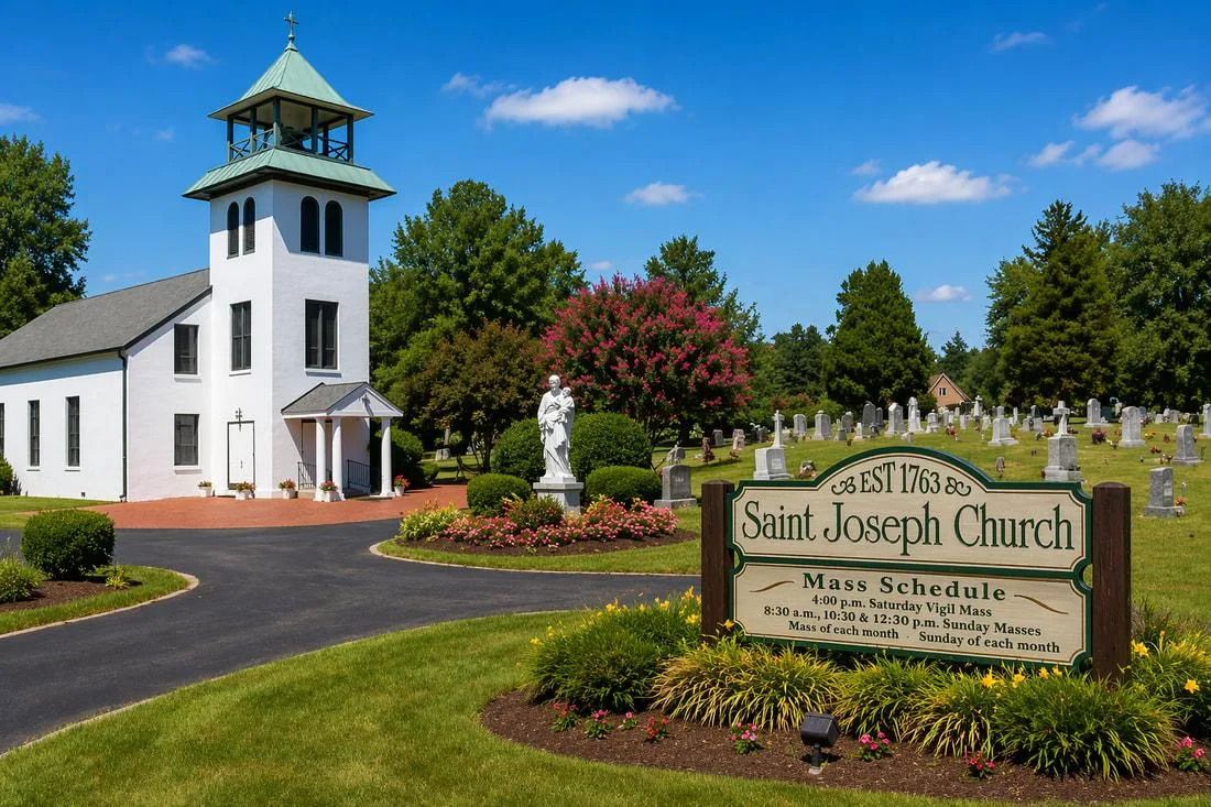 St Joseph Catholic Church historic landmark in Pomfret Maryland